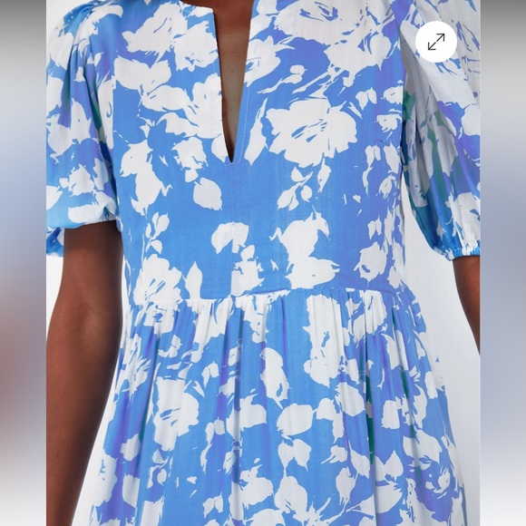 HYACINTH HOUSE
Blue and White Floral Cisco Maxi Dress - Picture 2 of 13